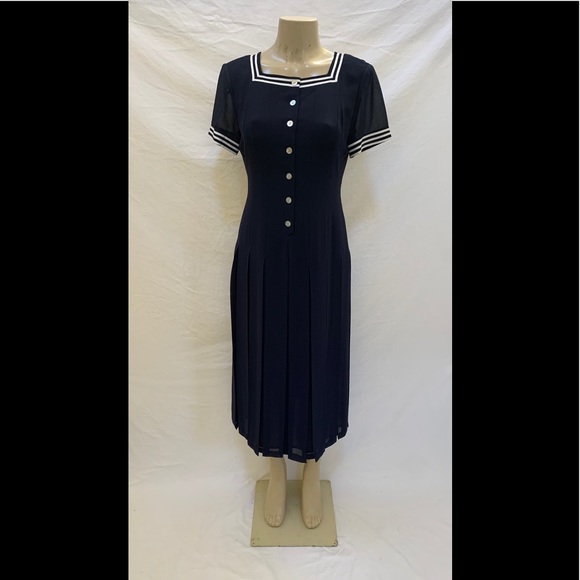 Talbots Dresses & Skirts - Talbots Size 6P Nautical Inspired Pleated Dress